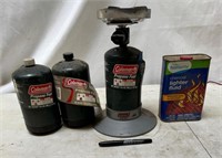 Coleman Propane Stove & Bottles