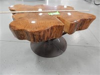 Heavy slab wood table