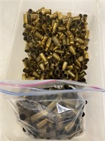 Box of pistol brass lots of 45 auto some 45 long