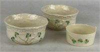 Belleek Millennium 2000 Bowls & Pail Dish