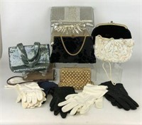 Assorted Evening Bags & Gloves