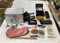 Misc lot w/Polar watch, masks & wallets