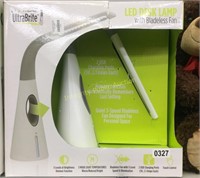 Ultra Brite LED Desk Lamp w/ Bladeless Fan