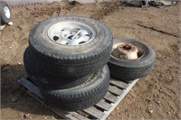 (3) Firestone 265/75R16 Tires on 6 Bolt Chevy Rims