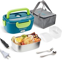 2-In-1 Electric Lunch Box Warmer  Car/Home  Green