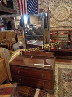 Antique Vanity Dresser with Mirror