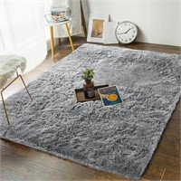 Andecor Soft Fluffy Bedroom Rugs, 4 x 6 Feet Indoo