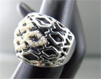 Rhinestone Fashion Ring Size 6