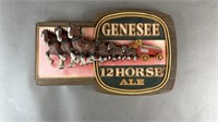Genesee 12 Horse Ale #49016 Plastic Sign