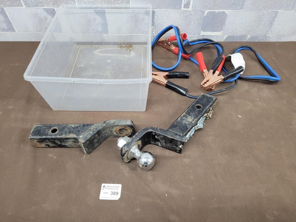 Booster cables and trailer hitches