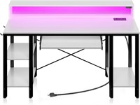 Rolanstar Computer Desk 47 inch w/LED Lights