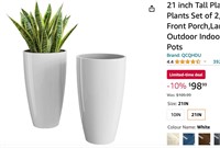 21 inch Tall Planters for Outdoor Plants