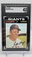 1971 Topps #600 Willie Mays SGC 4 baseball card