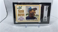 1974 Topps #1 Hank Aaron SGC 4.5 baseball card