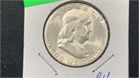 1954-S Silver Franklin Half Dollar better grade