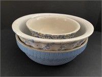 3 Stoneware Bowls