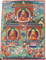 Tibetan Painted Canvas Thangka