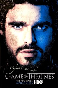 Signed Richard Madden Game of Thrones Poster
