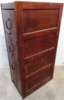 Vintage Utility Brand 4-Drawer Wooden File Cabinet