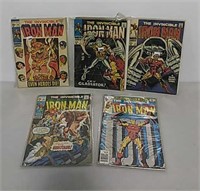 Five Marvel Iron Man comics