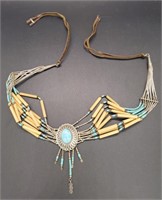 (XX) Native Amrrican Turquoise Necklace (22"