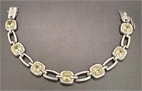 (XX) Sterling Silver Citrine Bracelet (7" long)