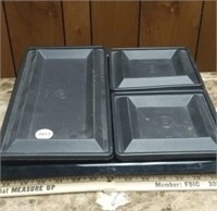 Smoky black vintage tupperware server