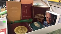 Box of religious books and family histories