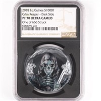 2018 Proof Silver 1oz Grim Reaper NGC PF70 UC