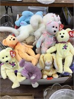 Some Beanie Babies and other small stuffed