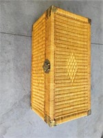 Wicker trunk 32" long 15 1/2" tall 15" deep