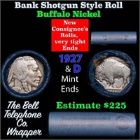 Buffalo Nickel Shotgun Roll in Old Bank Style 'Bel