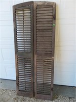 Wooden shutters, 68" long
