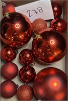 Mixed Size Red Christmas Ornaments