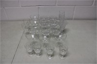 Glass Lot incl Crystal Glasses & More