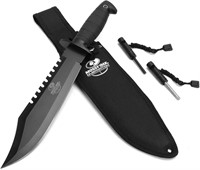 MOSSY OAK Rambo Survival Hunting Knife, 15-Inch
