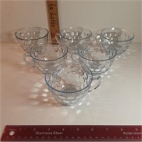 bubble blue glass cups