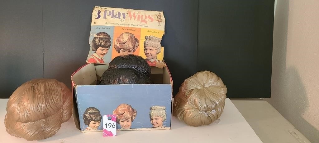 Vintage Norstar Plastic Play Wigs