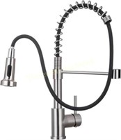 Kitchen Sink Faucet  Single Handle Nickel  Forious