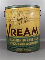 Vintage Vream 100lb. Shortening Tin