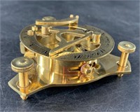 Brass sundial/compass, about 4"