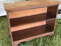Small, Two Shelf Solid Wood Bookcase