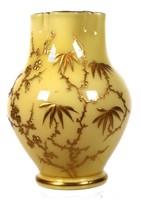French Enameled Art Glass Vase