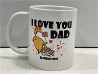 Humorous I love you dad cat coffee mug