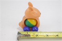 Bunny Rollerball Hard Plastic Toy Easter