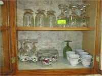 All glasses and cups in cabinet