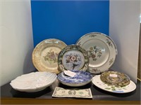 Decorative plates set of 7