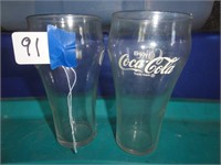 2 Coca-cola Collectors Glasses