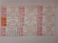 Collection of Vintage Concert Ticket Stubs