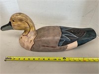 Duck decoy, hand carved wood